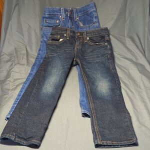 2 Pair Levi's Kids Dark and Light Blue Jeans Set